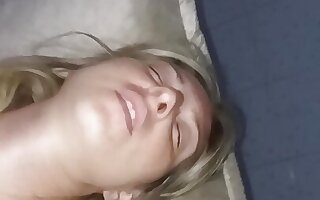 I took off her panties and cum on my learn of