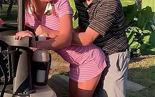 BIG Gut Blonde TEEN Gabbie Carter Hits A Hole-In-One