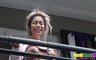 Women showing Ass, Tits with an increment of Pussy in Public during Mardi Gras 2019
