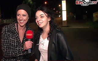 GERMAN STREET CASTING - Girl asks normal guy be fitting of sex in buggy